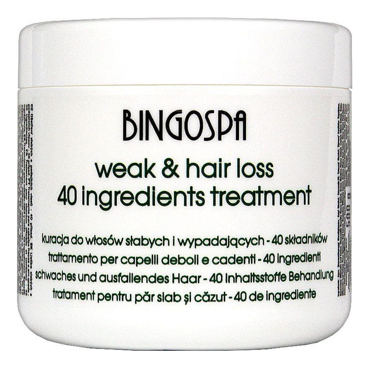 BingoSpa Kuracja do włosów słabych 40 składników aktywnych 500g