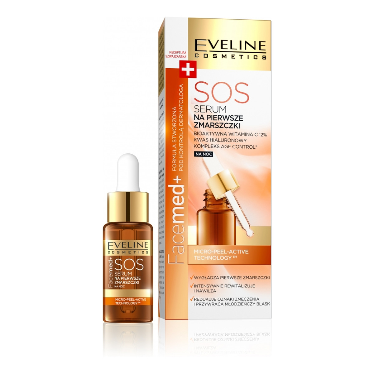 Eveline FaceMed+ SOS Serum Na Pierwsze Zmarszczki 18ml