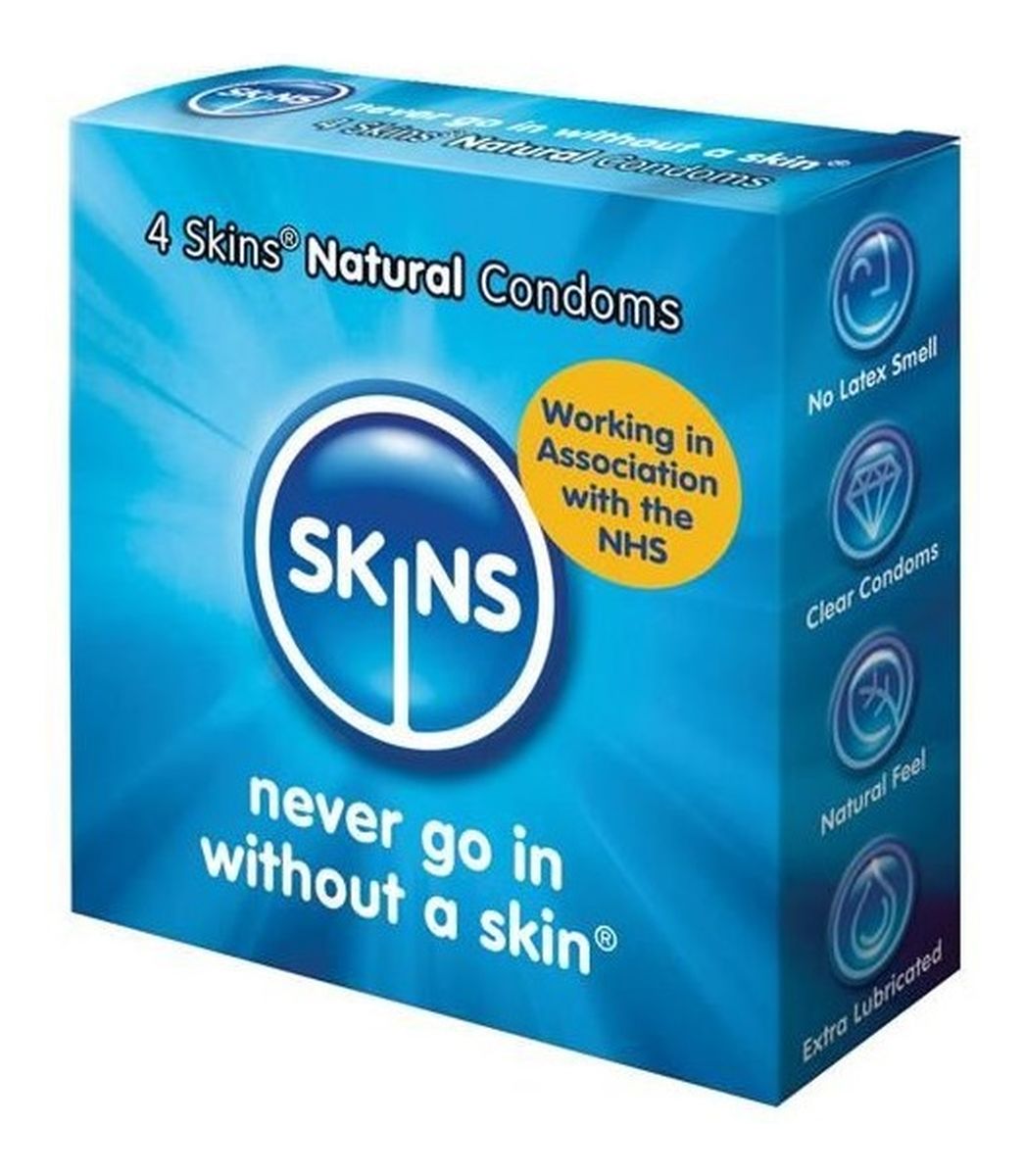 Natural condoms klasyczne prezerwatywy 4szt.