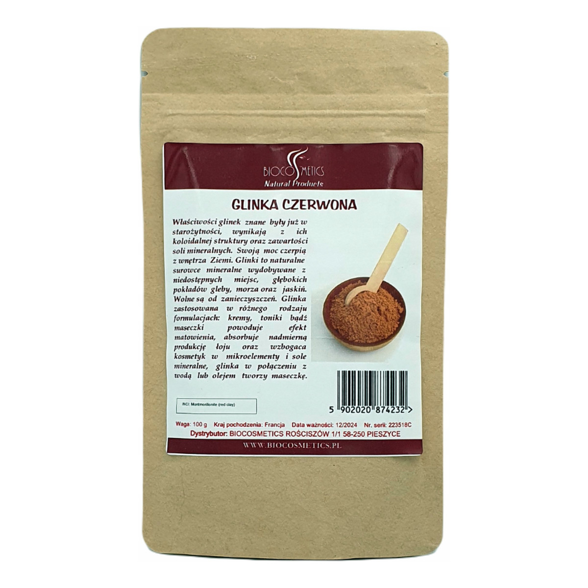 Biocosmetics Glinka Czerwona 100g