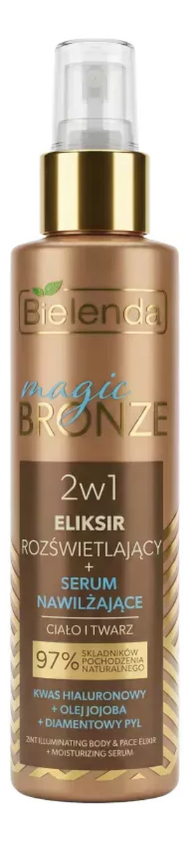 Magic bronze eliksir rozświetlający + serum nawilżające 2w1 do twarzy i ciała 150 ml