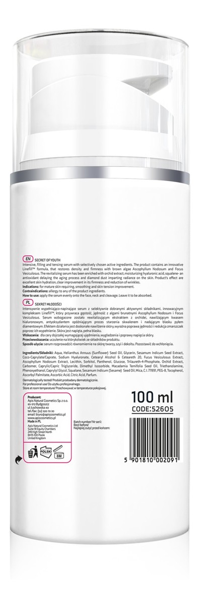 Secret of youth serum wypełniająco-napinające z kompleksem linefill™