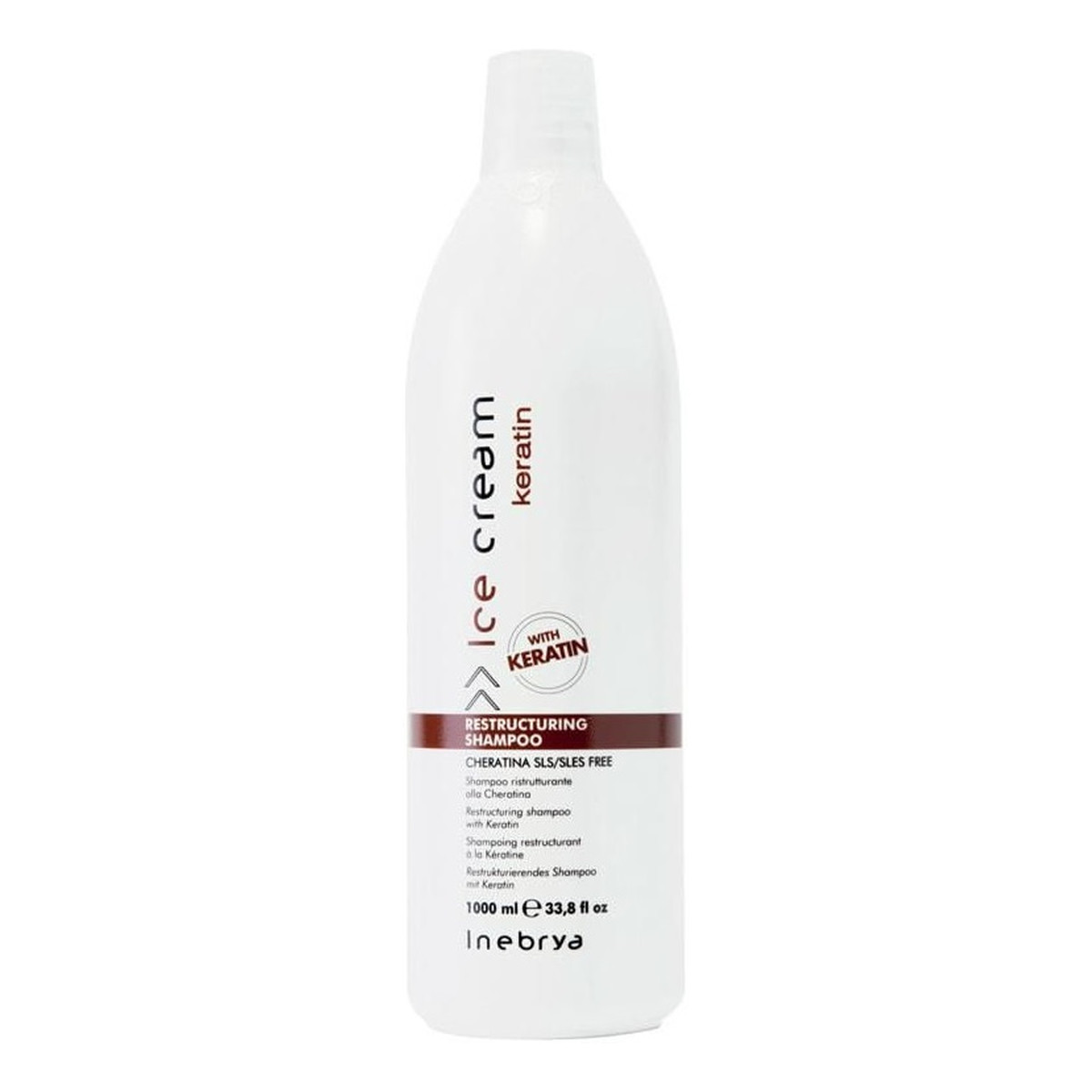 Inebrya Ice cream keratin restructuring shampoo restrukturyzujący szampon do włosów z keratyną 1000ml