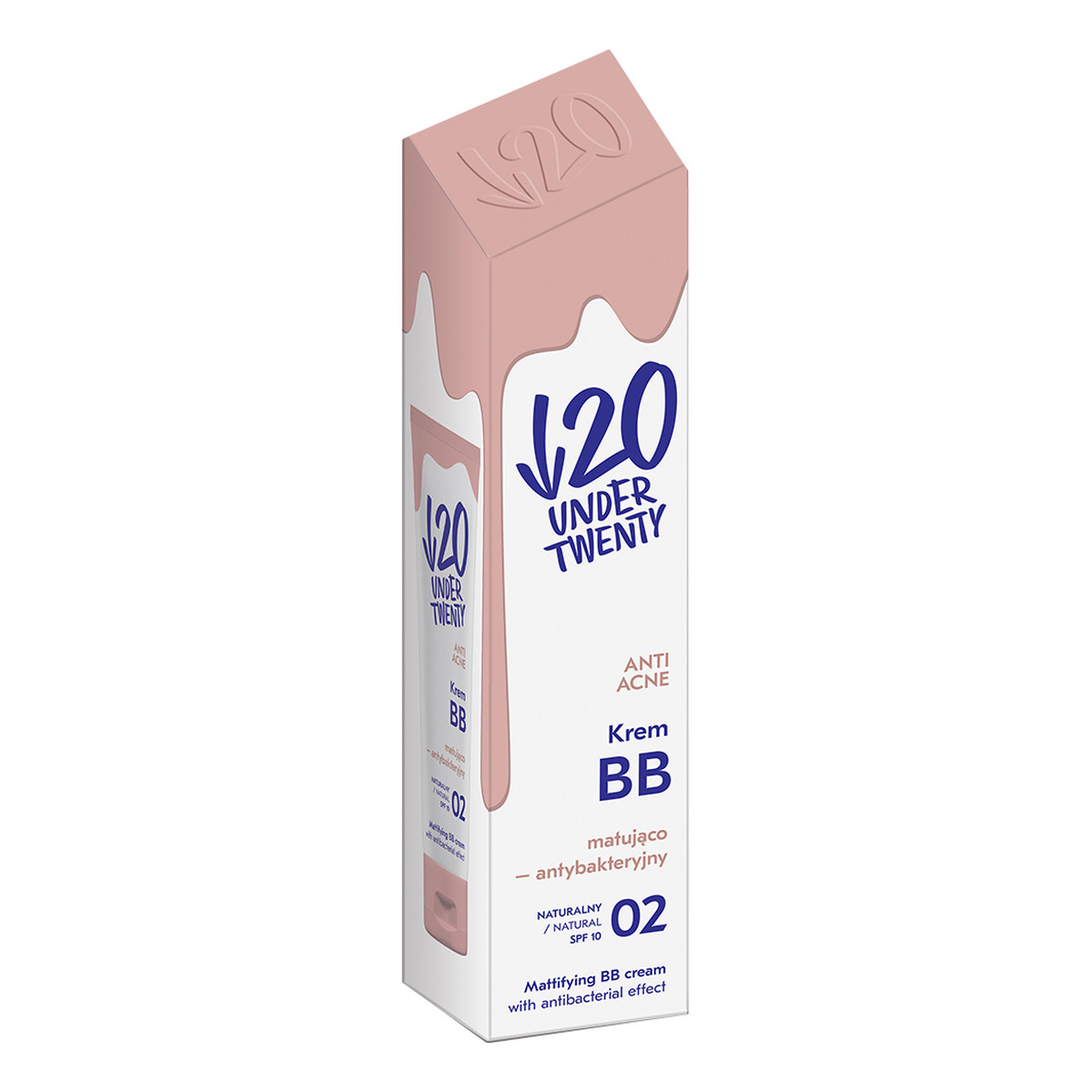 Under Twenty ANTI ACNE Matujący krem BB o działaniu antybakteryjnym SPF 10 60ml