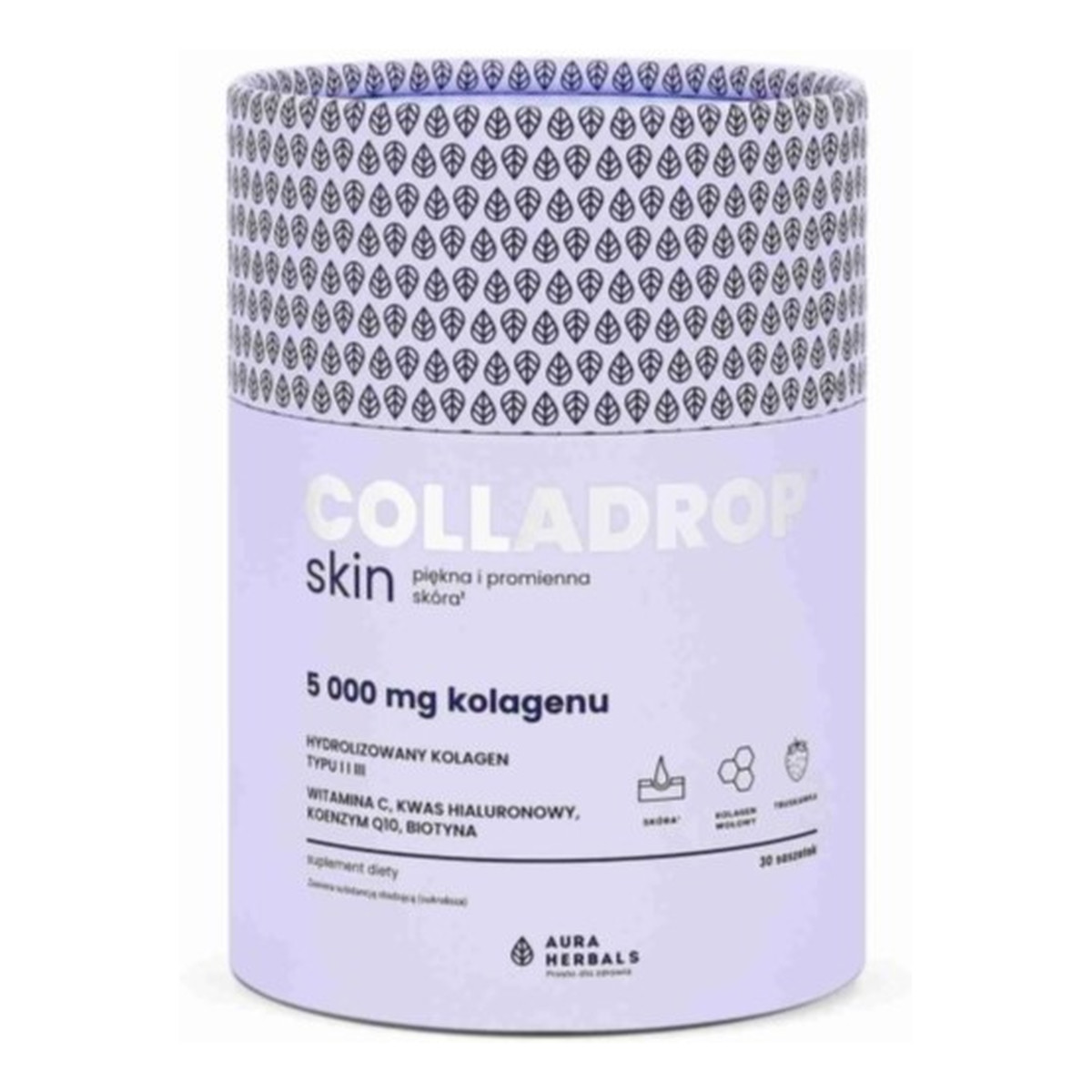 Aura Herbals Colladrop skin kolagen morski w saszetkach 50000 mg piękna i promienna skóra 30 saszetek