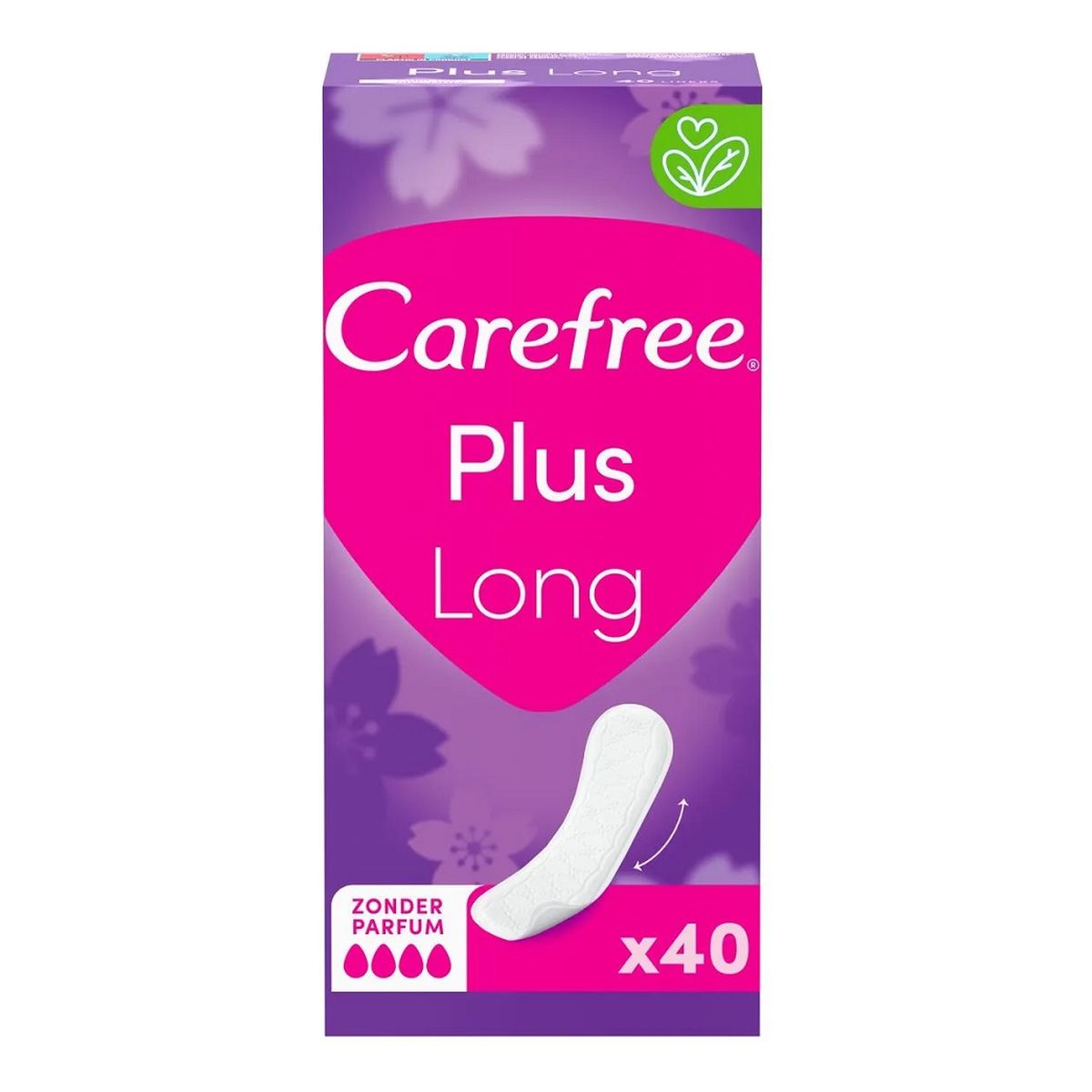 Carefree Plus long wkładki higieniczne unscented 40szt.
