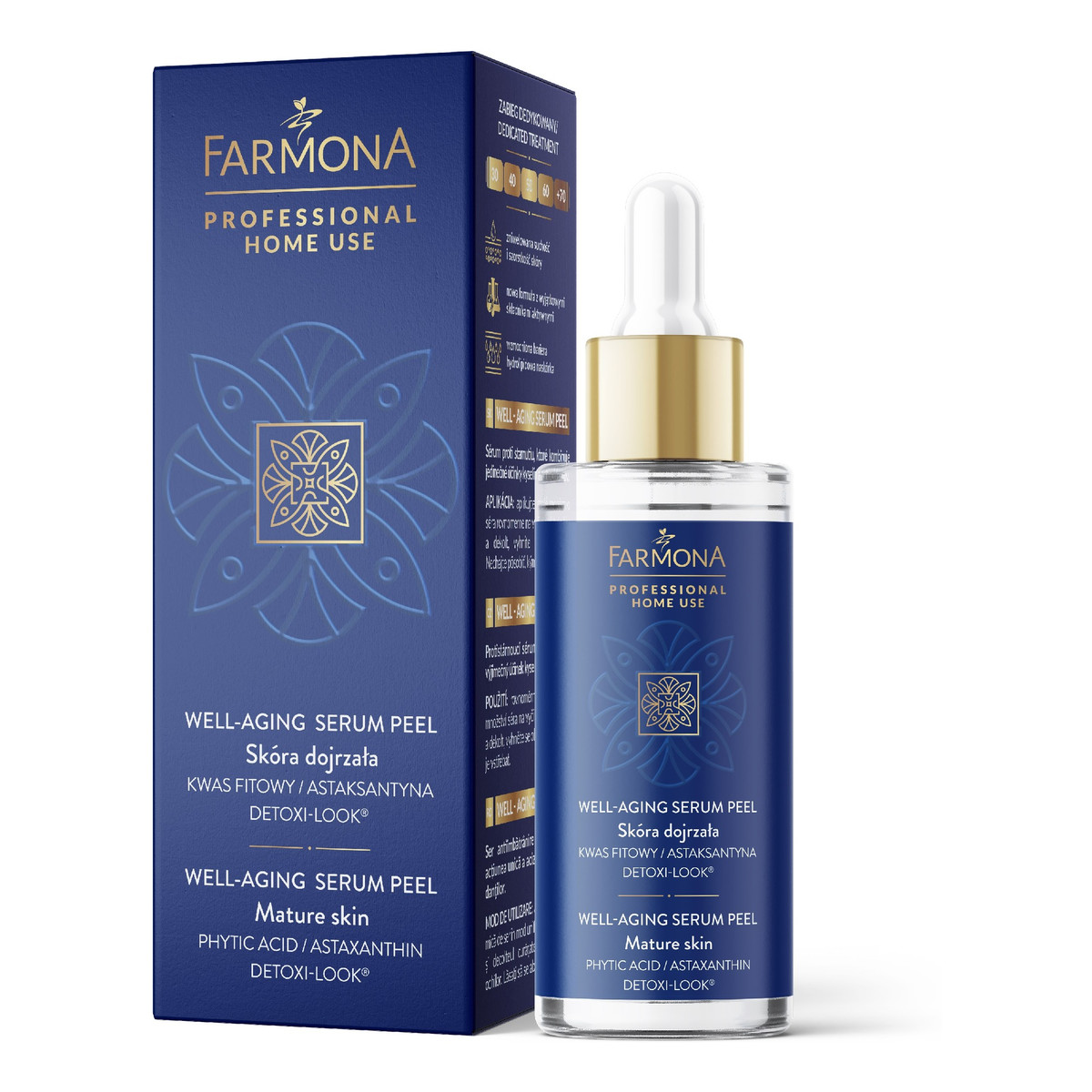 Farmona Professional Home Use Serum przeciwstarzeniowe z kwasem fitowym, astaksantyną i detoxi-look - Skóra dojrzała 30ml