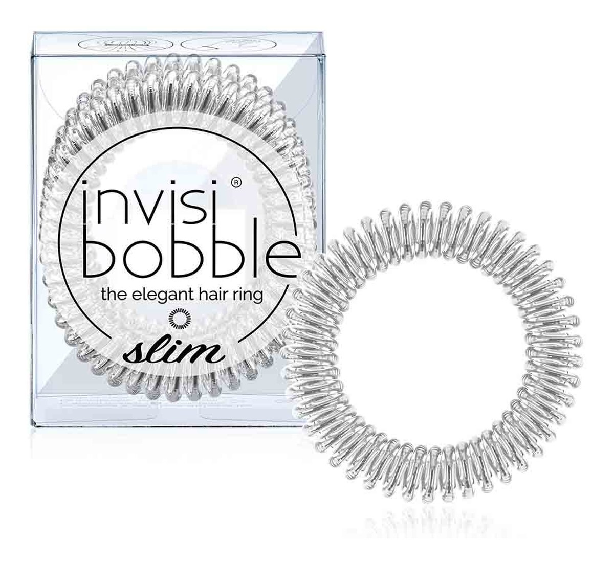 The Elegant Hair Ring Slim Gumki do włosów Chrome Sweet Chrome 3szt