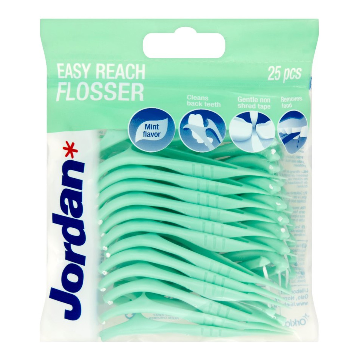 Jordan Easy Reach Flosser Nici dentystyczne i wykałaczki 2w1