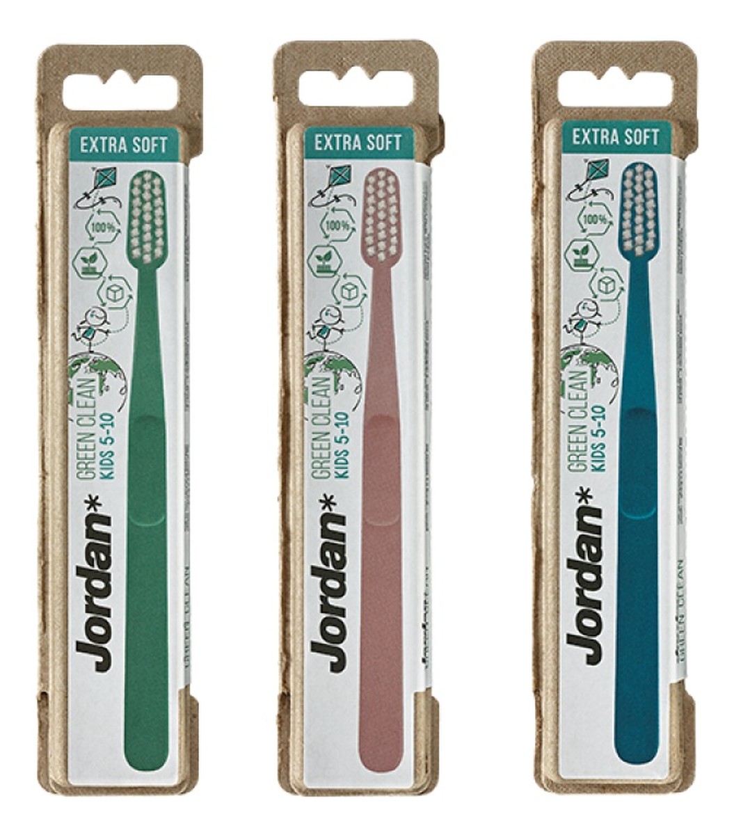Green clean kids szczoteczka do zębów dla dzieci 5-10 lat extra soft 1 sztuka mix kolorów