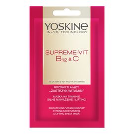 Yoskine supreme-vit b12&c maska na tkaninie silne nawilżenie i lifting