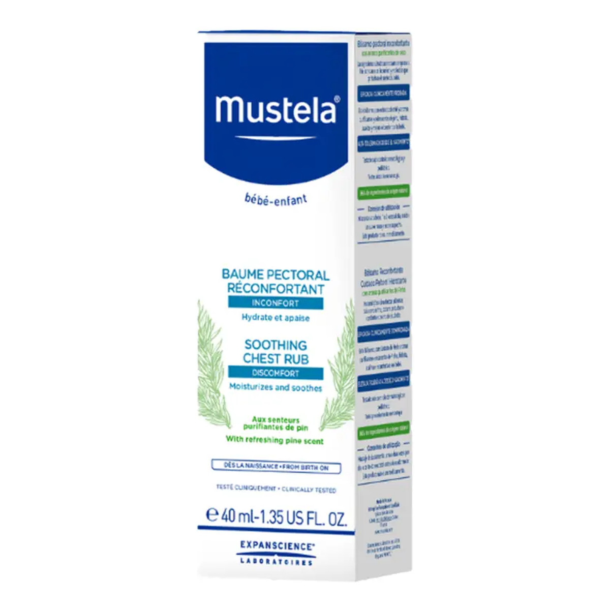 Mustela Soothing Chest Rub balsam kojący do nacierania klatki piersiowej 40ml