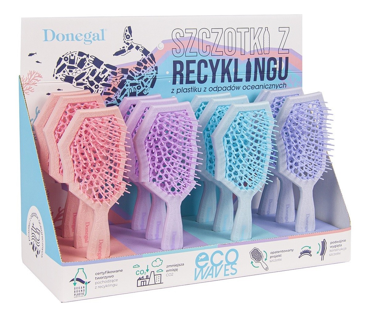 Szczotka z recyklingu Eco Waves - zestaw 12szt