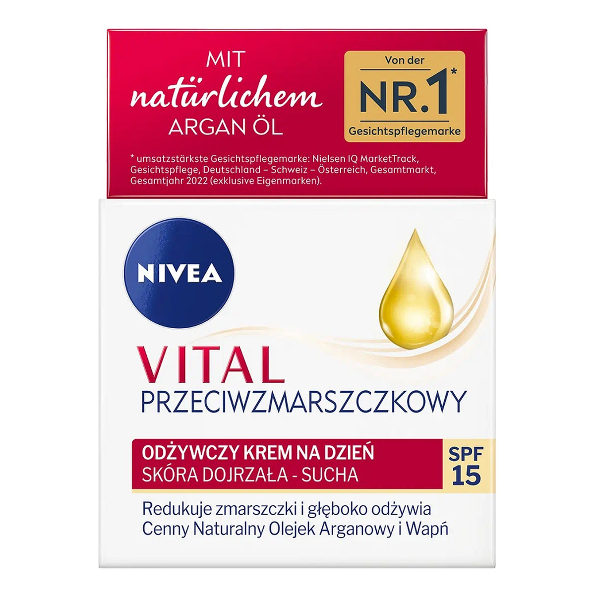 Nivea Vital Przeciwzmarszczkowy odżywczy Krem na dzień spf15 50ml