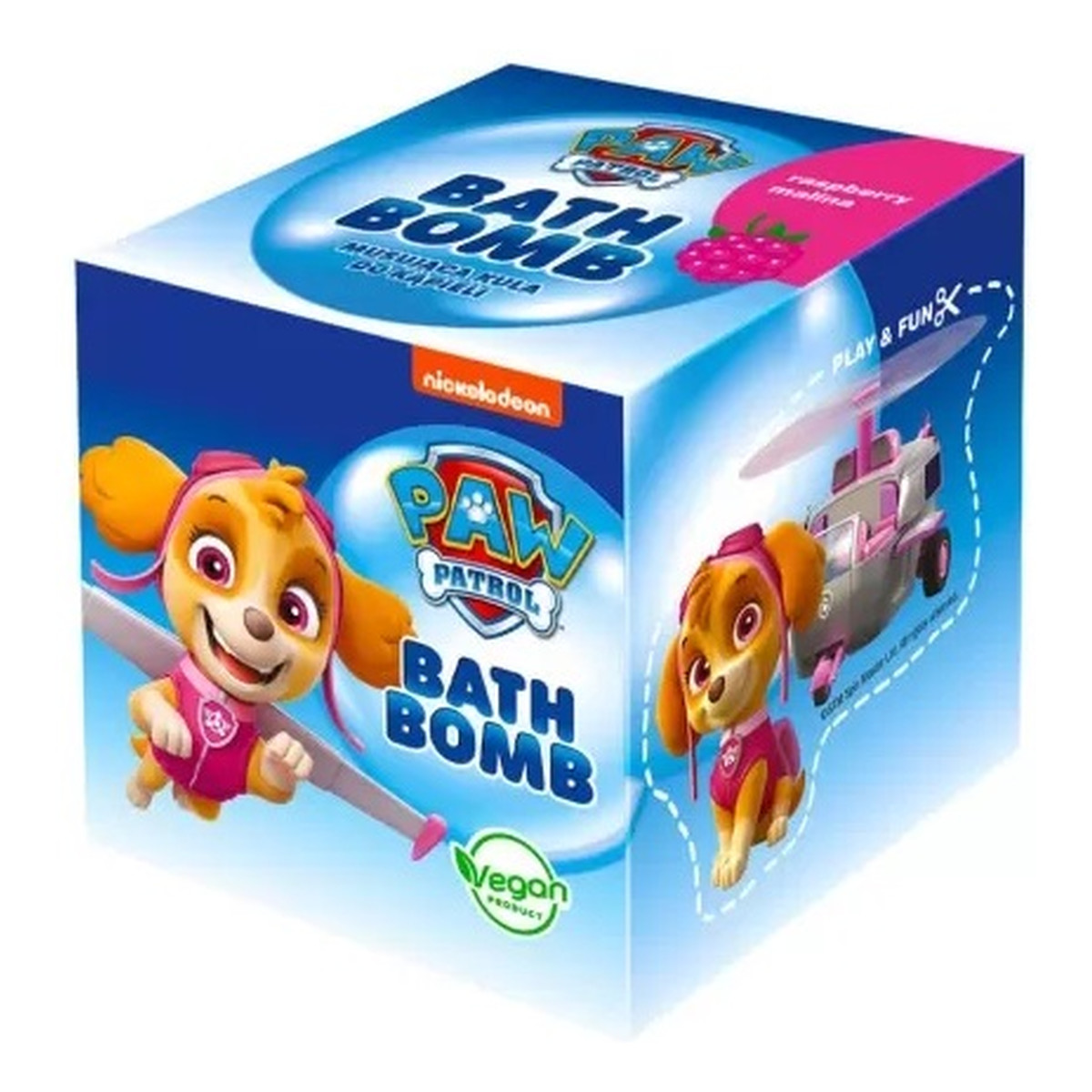 Paw Patrol Bath bomb musująca kula do kąpieli malina skye 165g