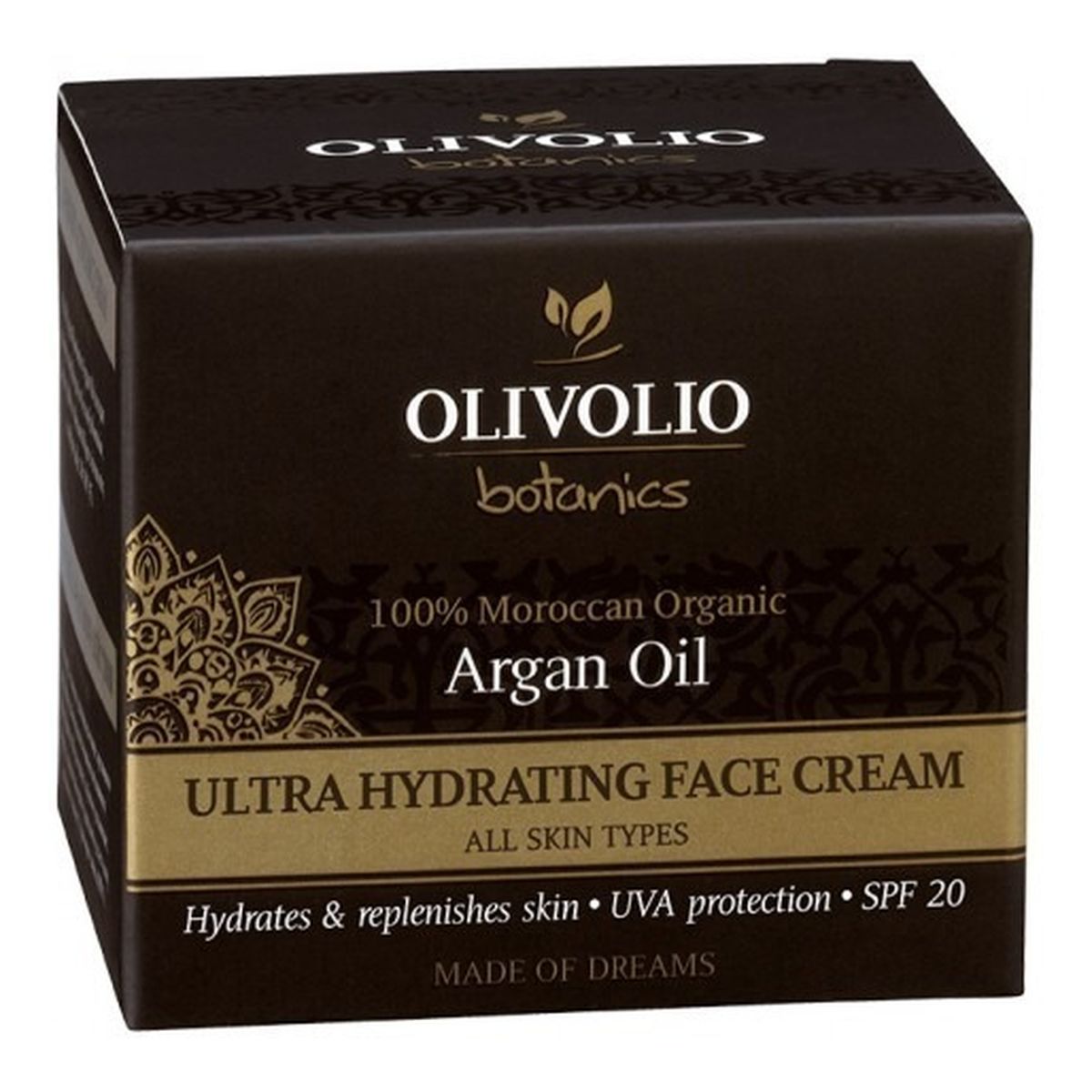 Olivolio Argan Oil Ultra Hydrating Face Cream SPF20 Intensywnie nawilżający krem do twarzy z olejem arganowym 50ml