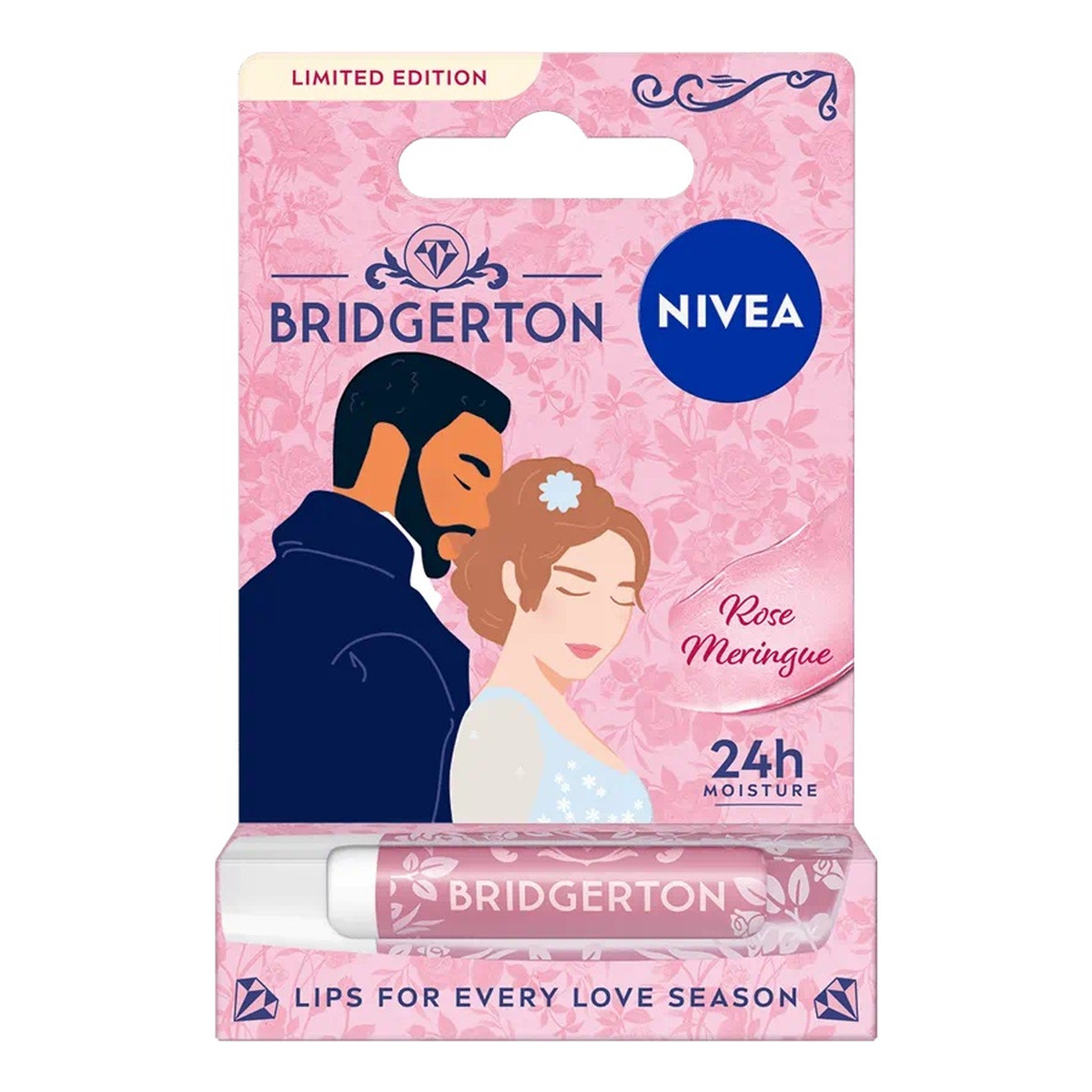 Nivea Bridgerton Edition Daphne & Simon Pielęgnująca Pomadka do Ust Rose Meringue 4.8g