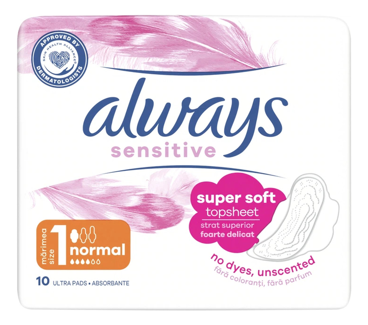 Podpaski ze skrzydełkami Sensitive Normal Plus