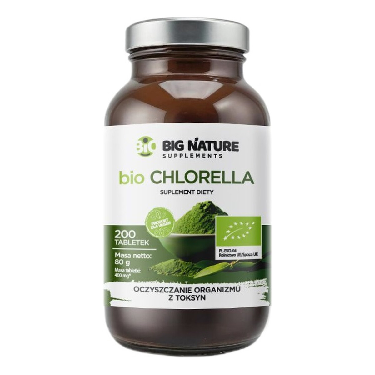 Big Nature Bio chlorella suplement diety 200 tabletek