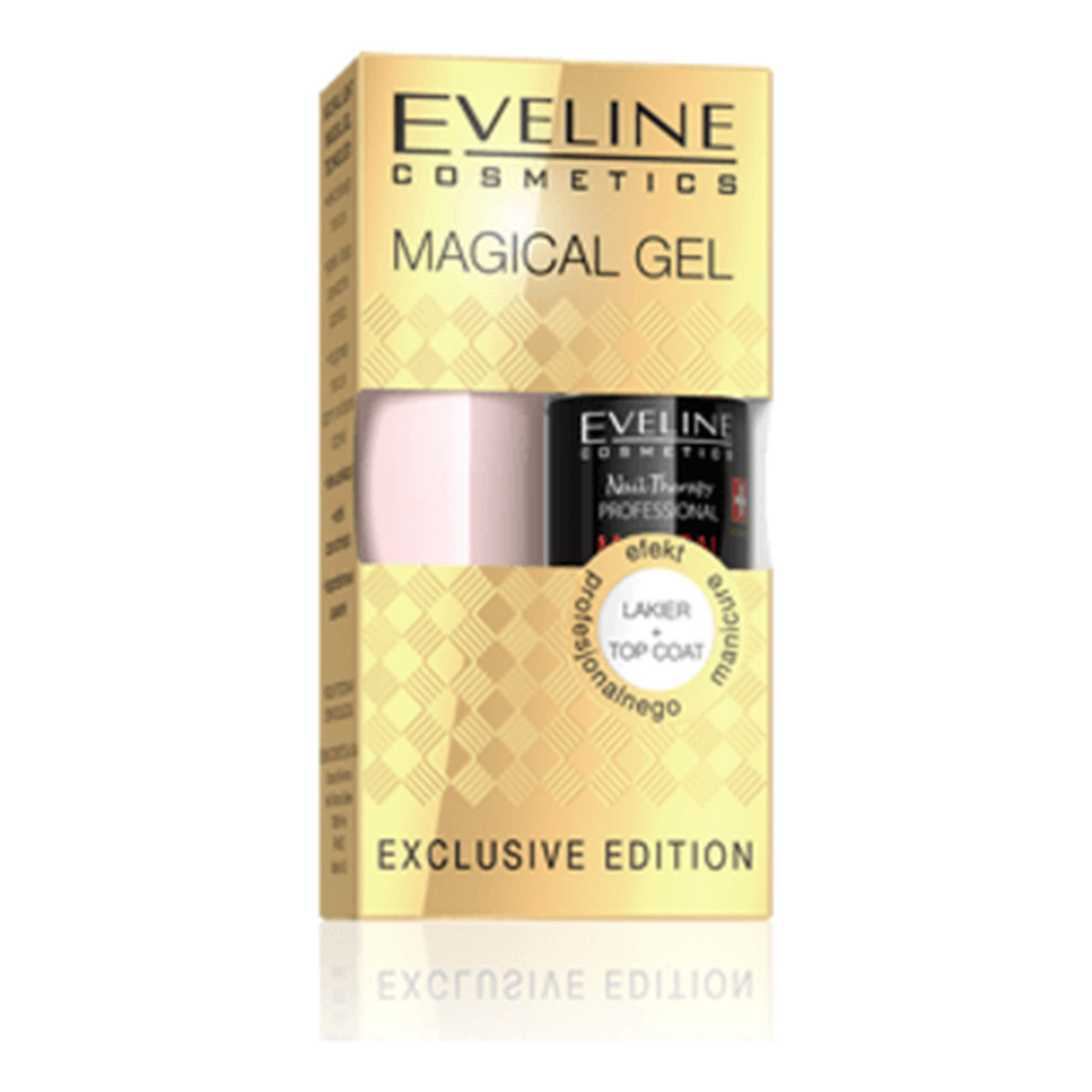 Eveline zestaw prezentowy Magical Gel lakier do paznokci + Top Coat 5ml