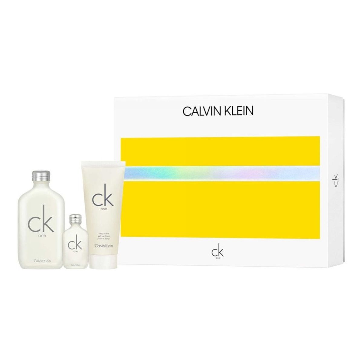 Calvin Klein CK One Zestaw woda toaletowa spray 100ml + miniatura wody toaletowej 15ml + żel pod prysznic 100ml