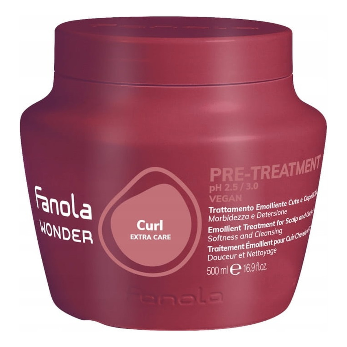 Fanola Wonder curl extra care kuracja emolientowa do skóry głowy i włosów 500ml