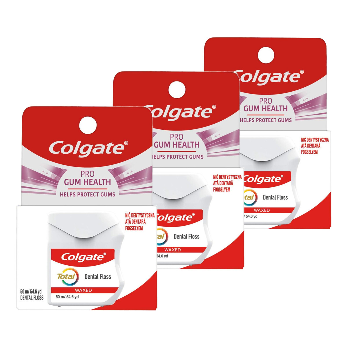 Colgate Pro-Gum Health Total Nić Dentystyczna 50m x3szt.