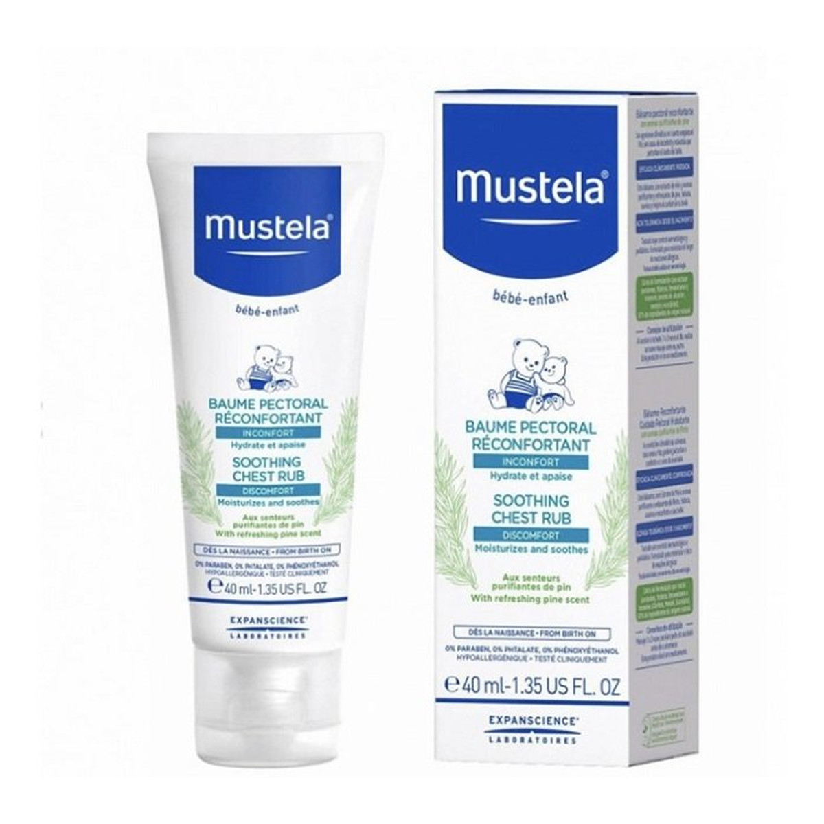 Mustela Soothing Chest Rub balsam kojący do nacierania klatki piersiowej 40ml