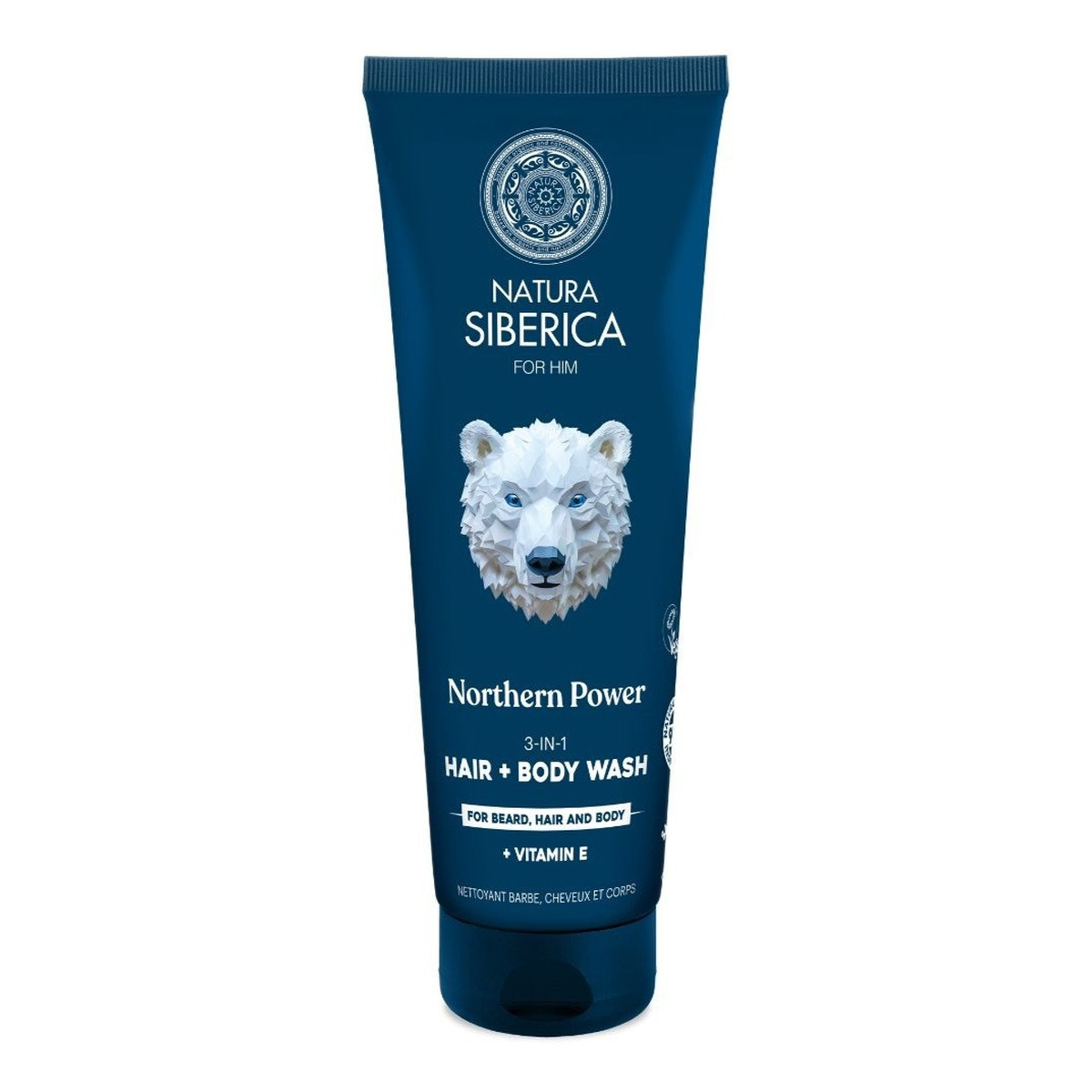 Natura Siberica For Real Men szampon dla mężczyzn 3w1 do włosów brody i ciała 200ml