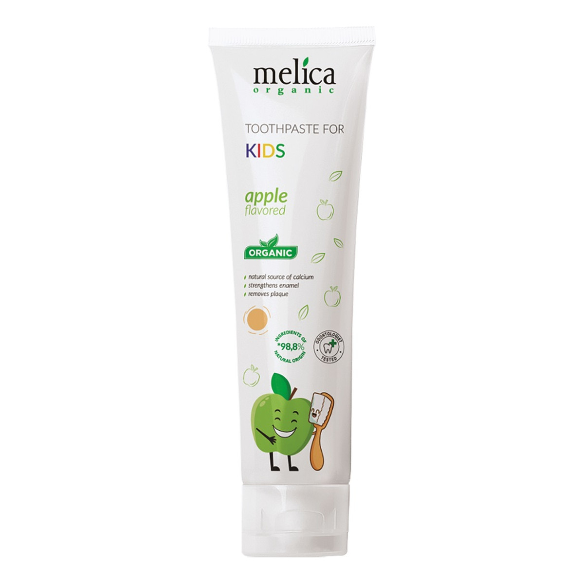 Melica Organic Toothpaste for kids pasta do zębów dla dzieci jabłko 100ml