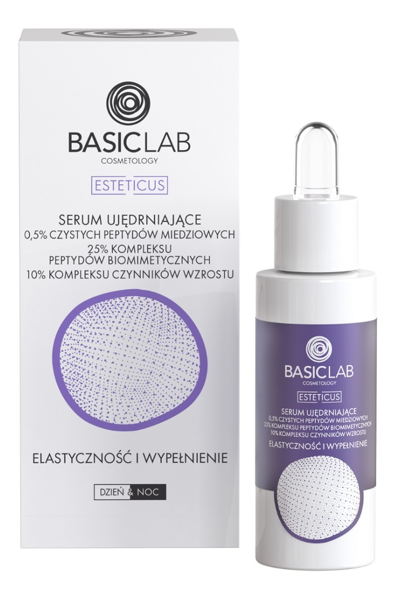 serum ujędrniające 0.5% czystych peptydów miedziowych elastyczność i wypełnienie