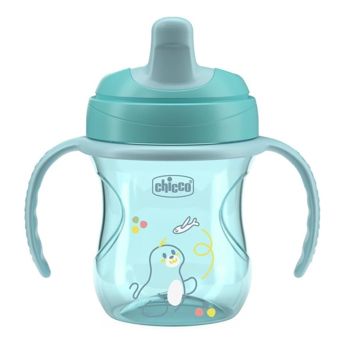 Chicco Training Cup kubek niekapek z twardym ustnikiem 6m+ Turkusowy 200ml