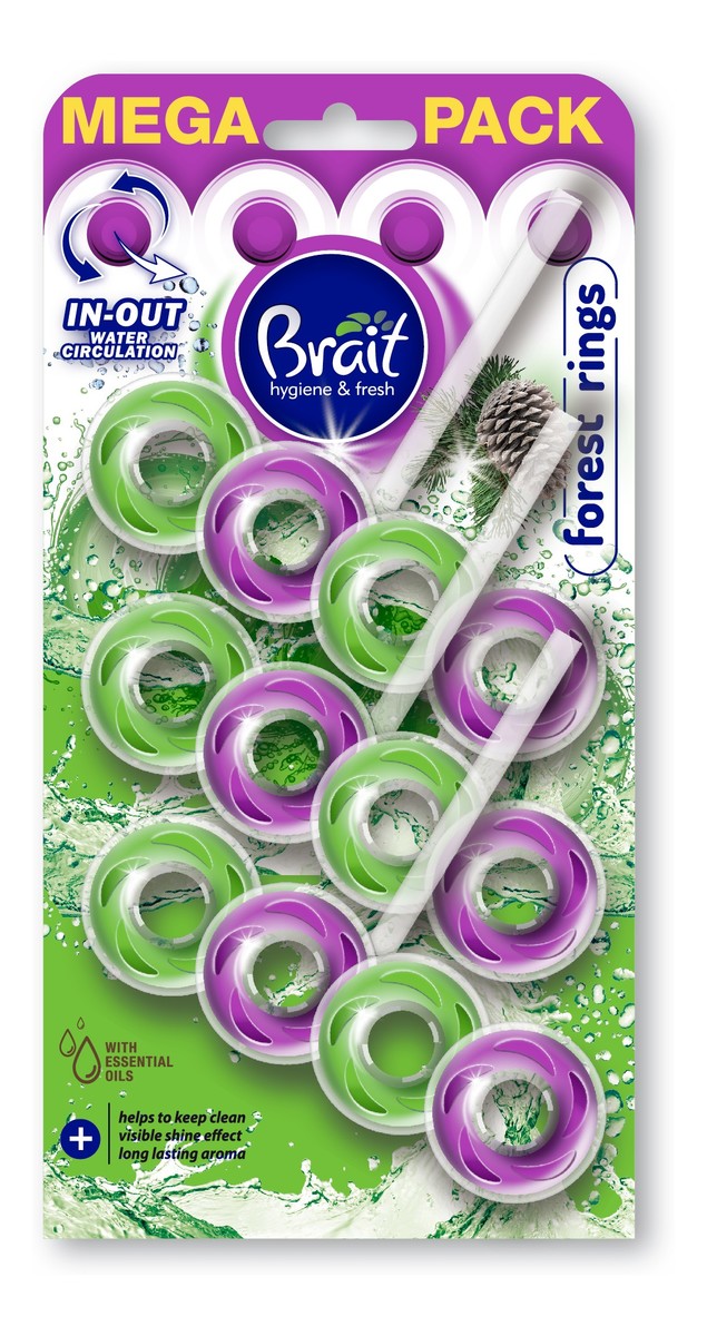 Kostka wc 2-faz 3x40g rings florest