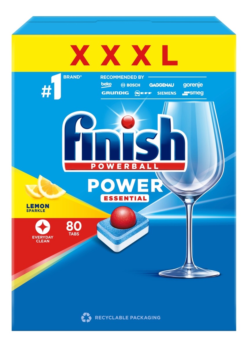 Power essential tabletki do zmywarki lemon 80szt