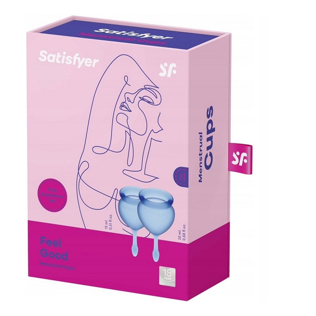 Satisfyer Feel Good Menstrual Cup Zestaw kubeczków menstruacyjnych 15ml + 20ml dark blue