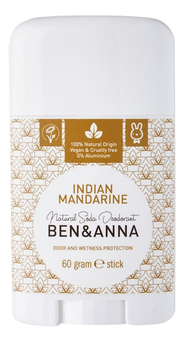 naturalny dezodorant na bazie sody sztyft plastikowy Indian Mandarine