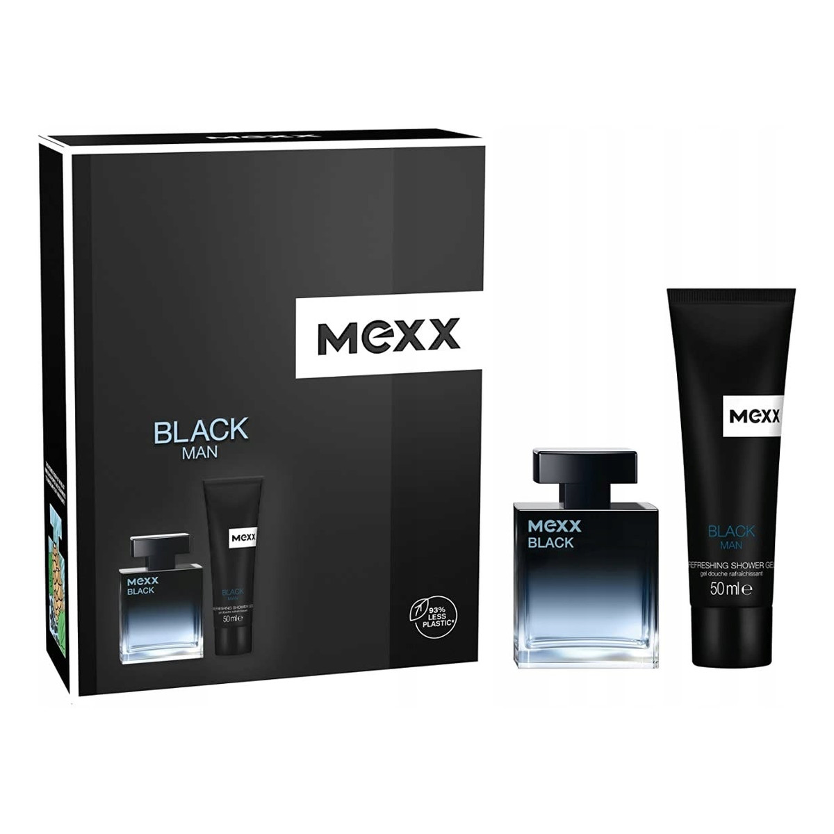Mexx Black Man Zestaw woda toaletowa spray 30ml + żel pod prysznic 50ml