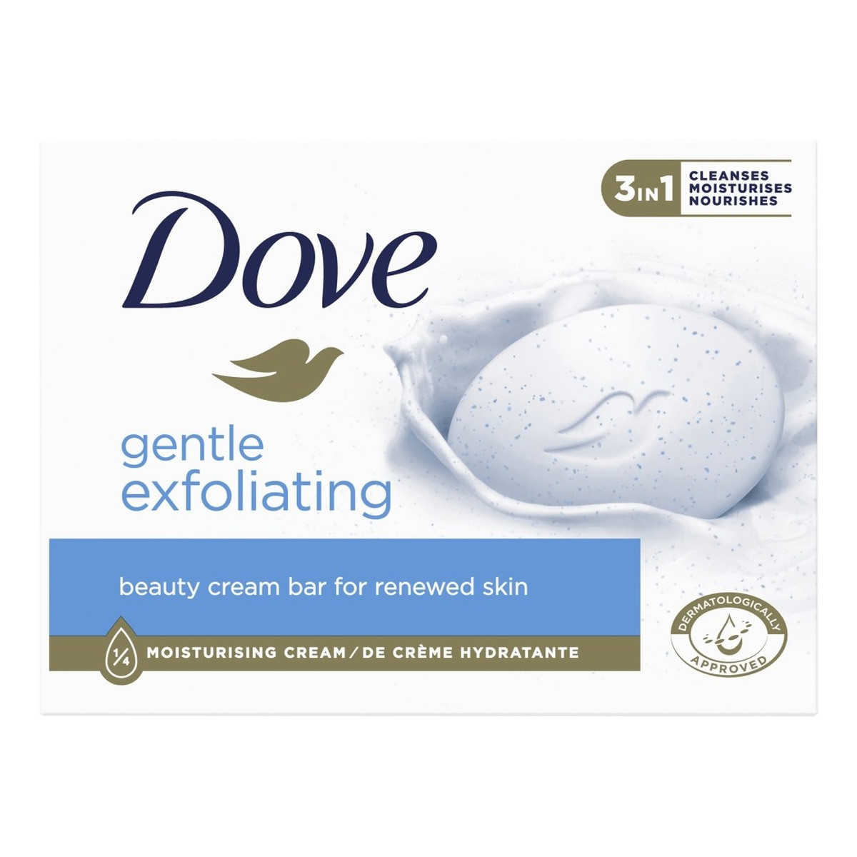 Dove Delikatnie Złuszczające Mydło w kostce 3in1 - Gentle Exfoliating 90g