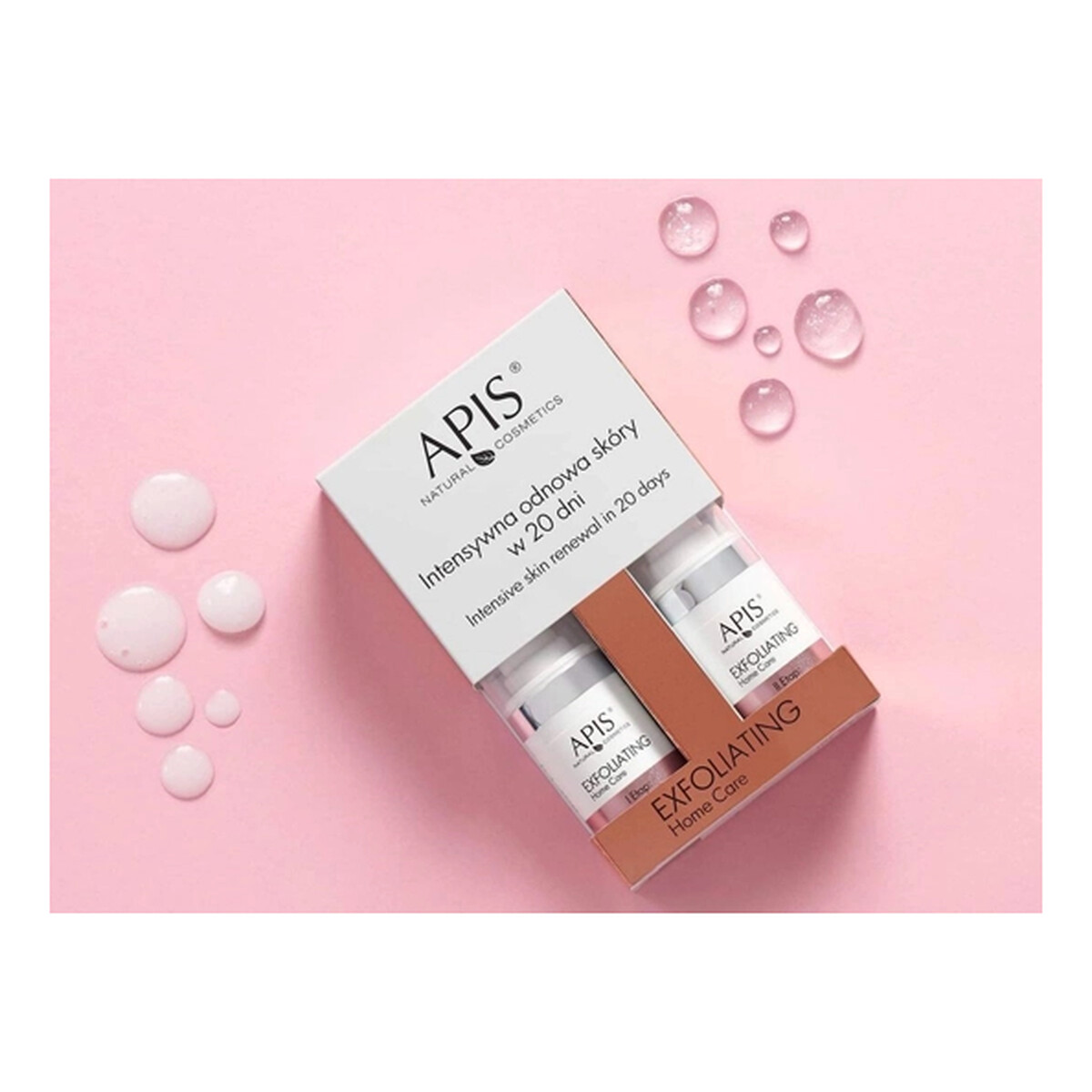Apis Home Care Face Exfoliating Set Intensywna odnowa skóry w 20 dni zestaw emulsja 10% 15ml + żel 15% 15ml