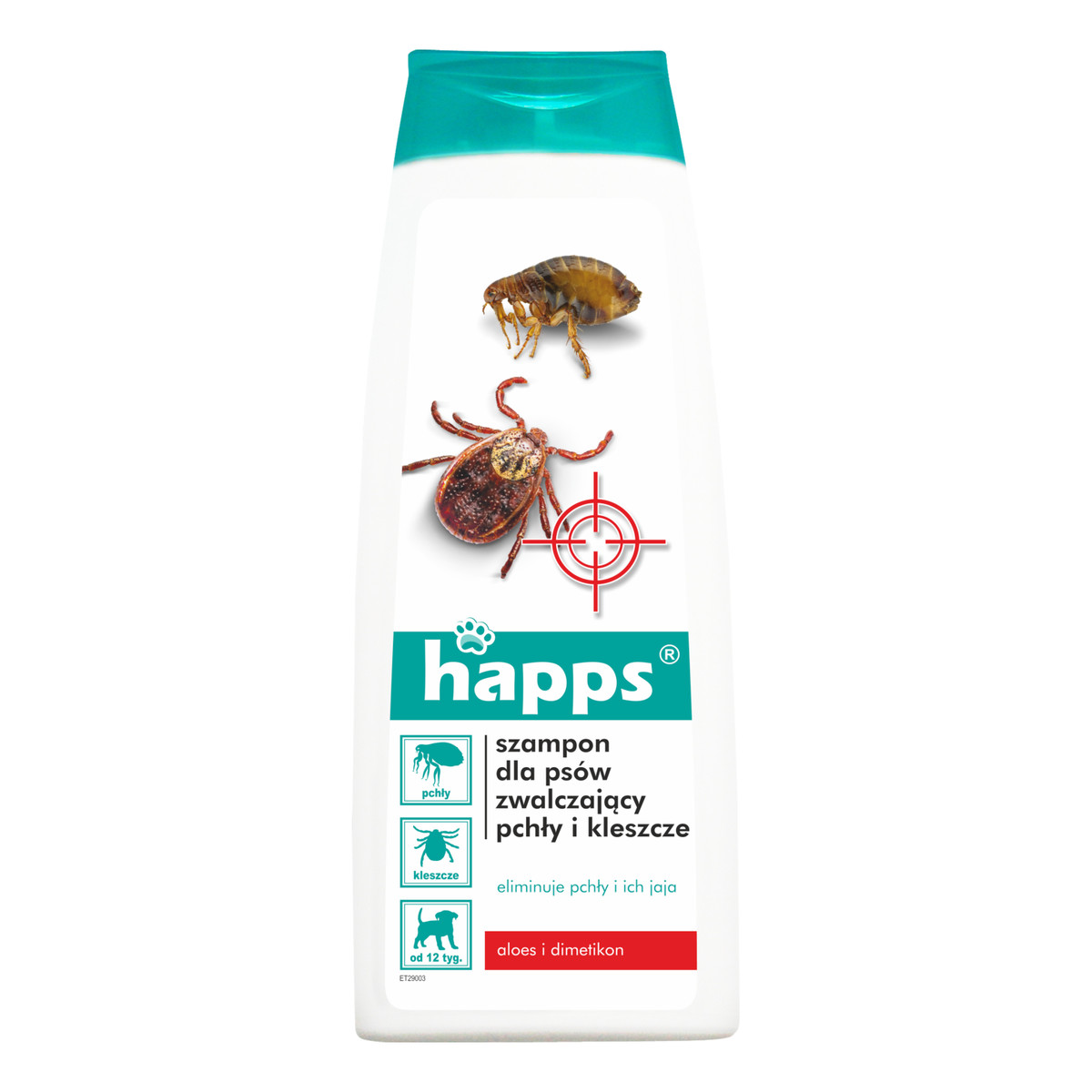 Happs Szampon zwalczający pchły i kleszcze 250ml