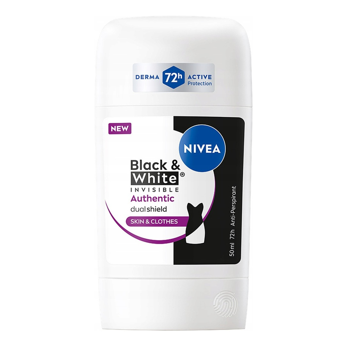 Nivea Black white invisible authentic antyperspirant w sztyfcie 50ml