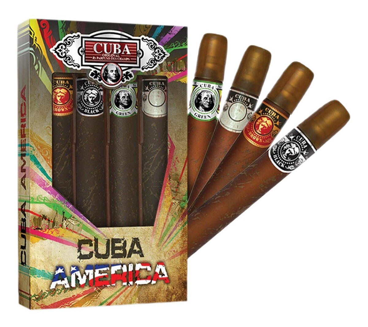 Zestaw black woda toaletowa spray 35ml + green woda toaletowa spray 35ml + brown woda toaletowa spray 35ml + grey woda toaletowa spray 35ml