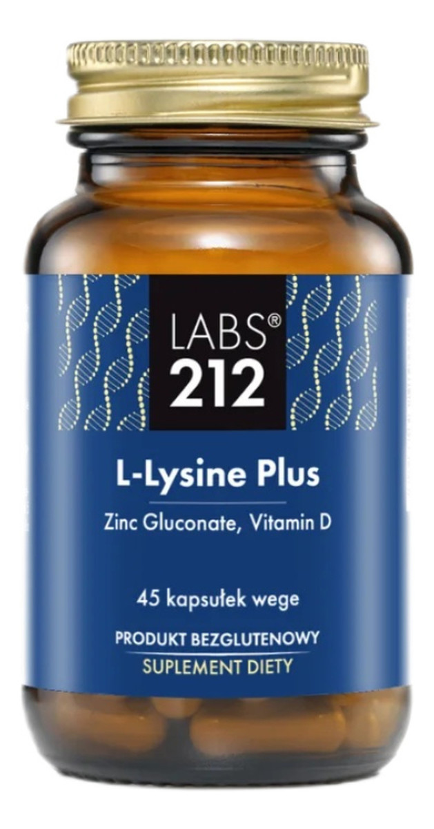 L-Lysine Plus Lizyna + Cynk + Witamina D 45 kapsułek