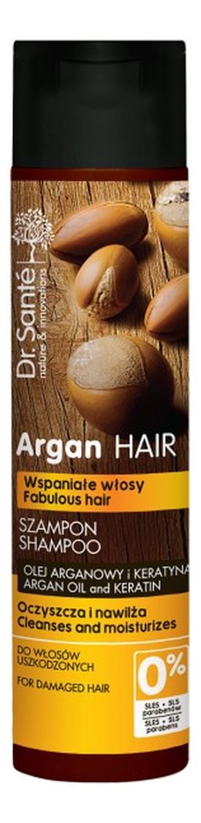 Szampon z olejem arganowym i keratyną do włosów uszkodzonych