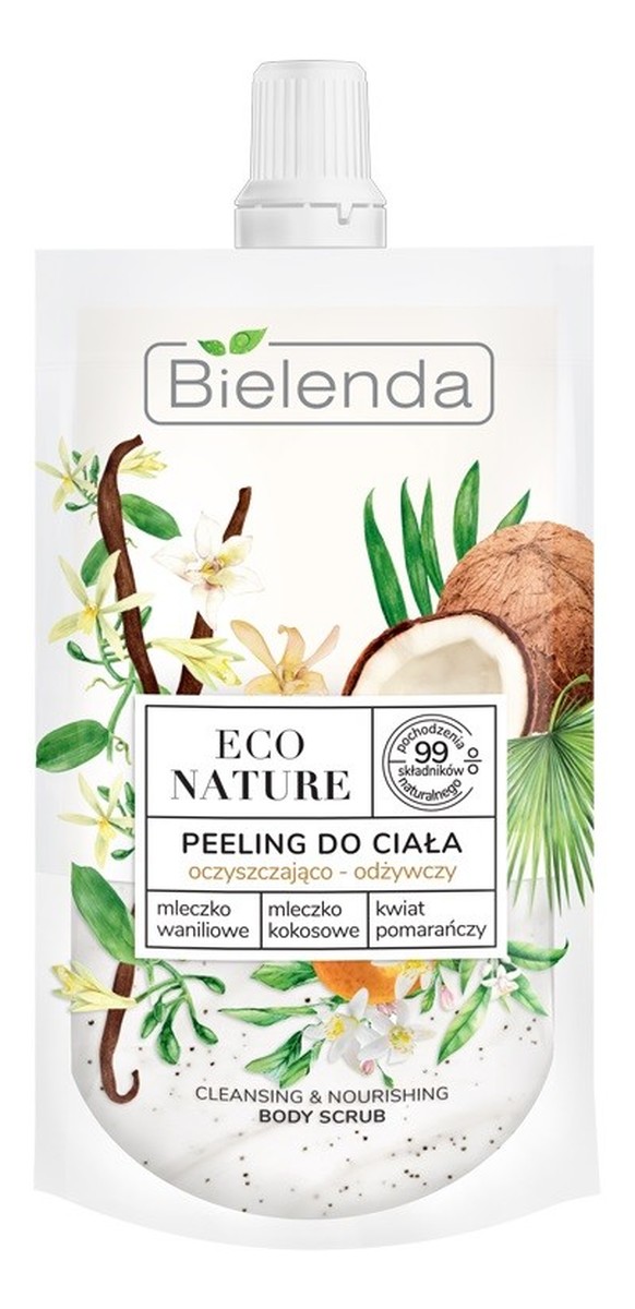 Peeling do ciała odżywczy Mleczko Waniliowe & Kokosowe & Kwiat Pomarańczy
