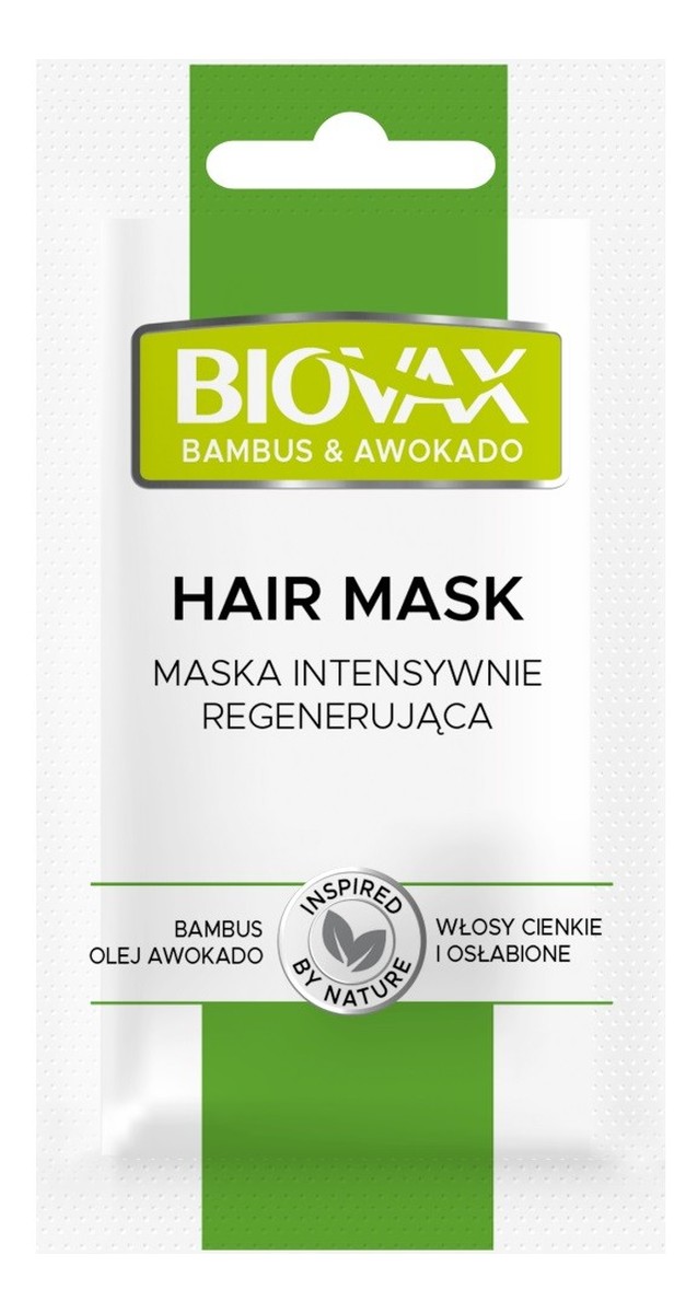 Maska do włosów intensywnie regenerująca - Bambus & Awokado