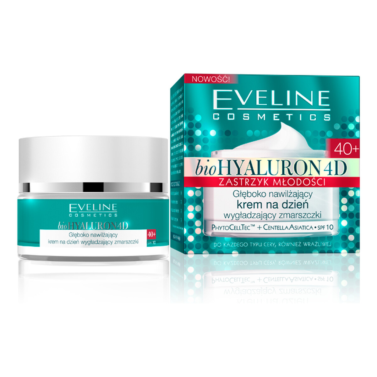 Eveline bioHYALURON 4D Zastrzyk Młodości 40+ Głęboko Nawilżający Krem Na Dzień 50ml