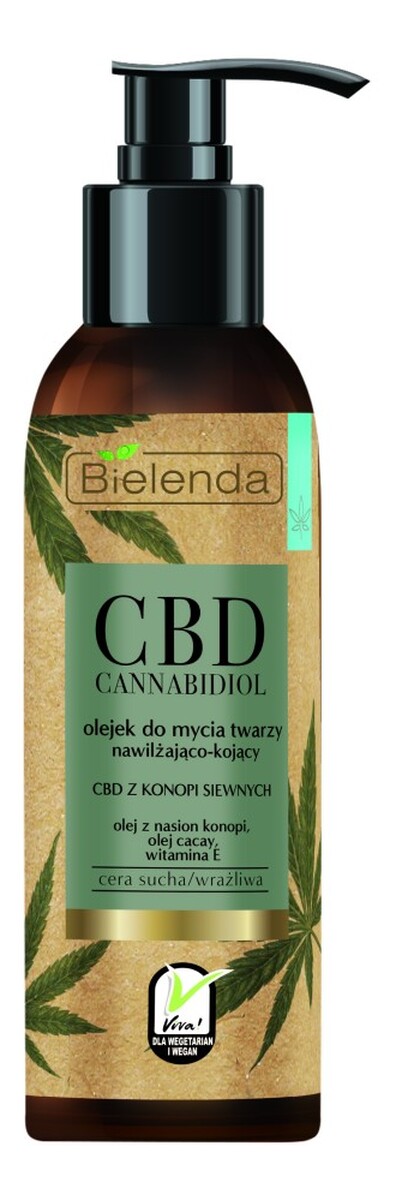 Cannabidiol olejek do mycia twarzy z CBD z konopi siewnych do cery suchej i wrażliwej