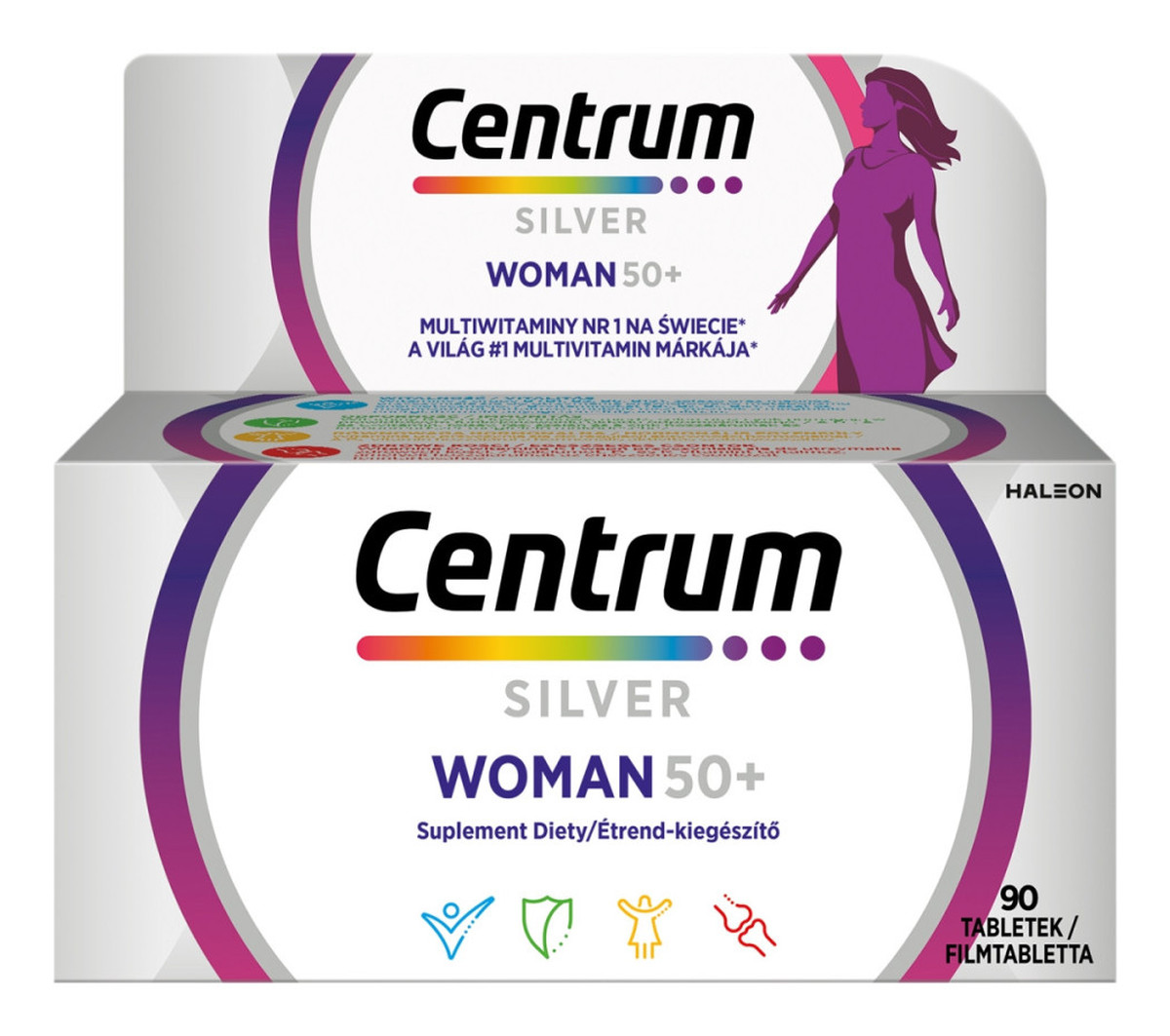 Silver Woman 50+ multiwitaminy dla kobiet suplement diety 90 Tabletek