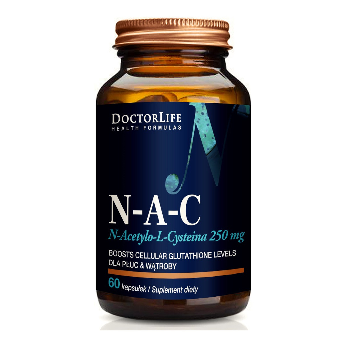 Doctor Life N-a-c n-acetylo-l-cysteina 250mg suplement diety 60 kapsułek